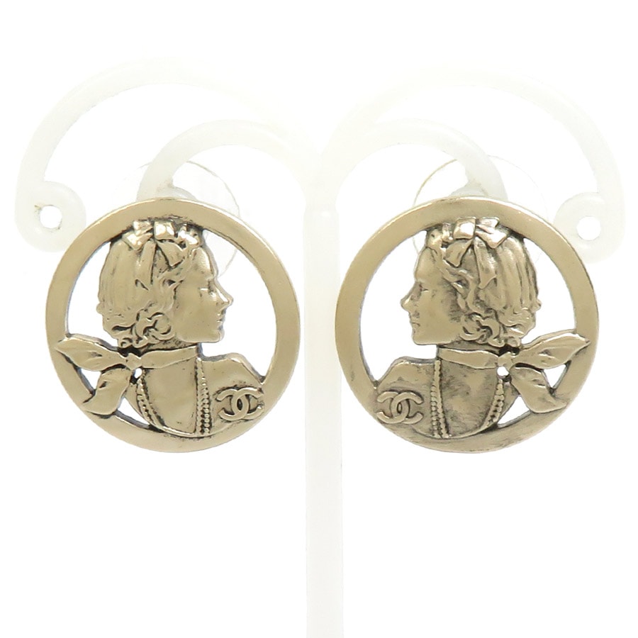 シャネル CHANEL ピアス マドモアゼル メタル ゴールド レディース【中古】 h31996a