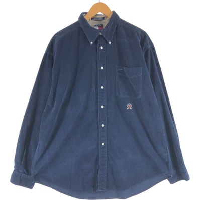 古着 90~00年代 トミーヒルフィガー TOMMY HILFIGER 長袖 ボタンダウン コーデュロイシャツ メンズXL相当/eaa525209