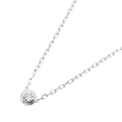 カルティエ CARTIER ダムール SM ネックレス ネックレス ジュエリー K18WG(ホワイトゴールド) ダイヤモンド レディース シルバー系 / クリア系 B7215900 【中古】