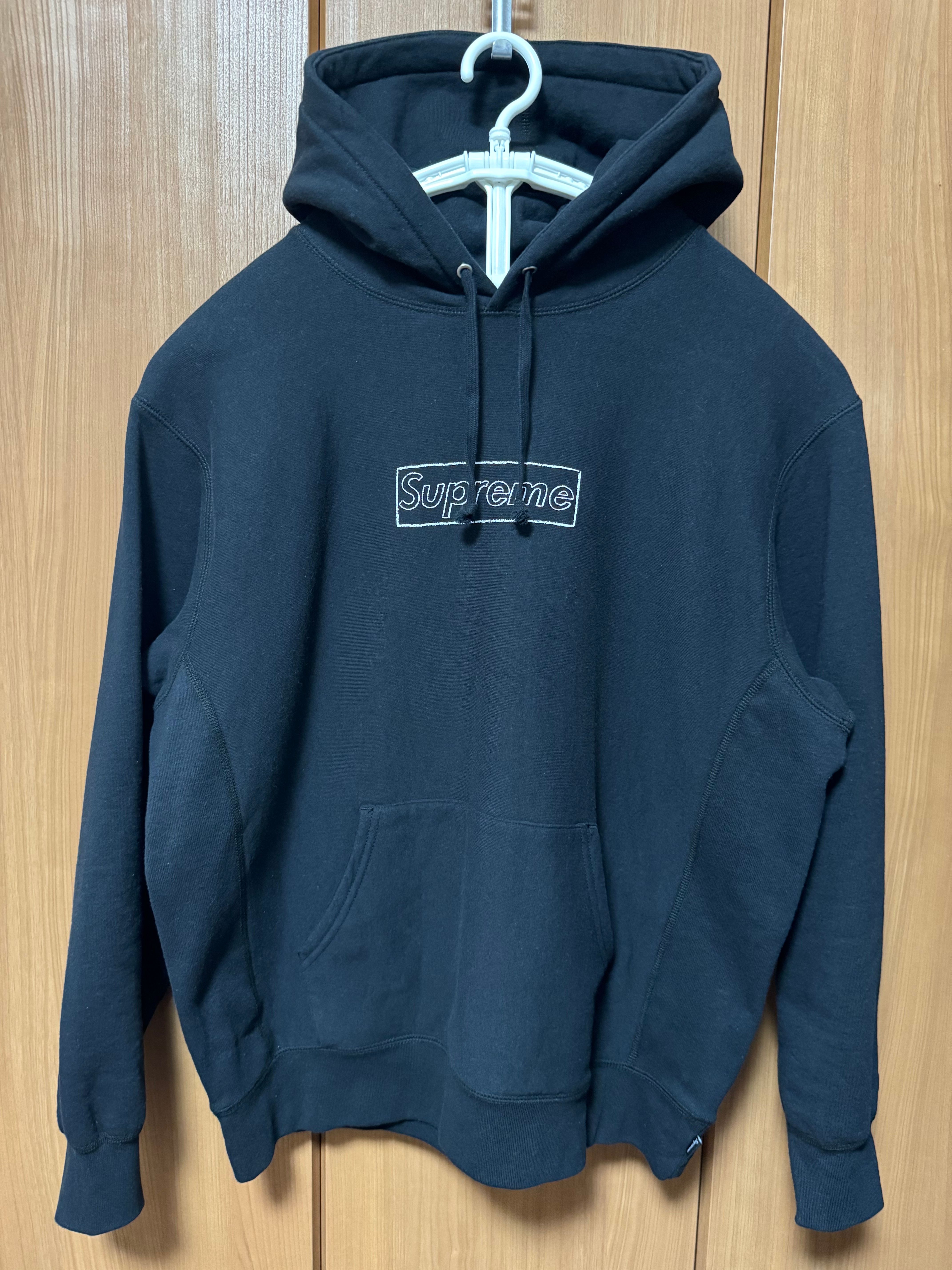 Supreme KAWS Chalk Logo Hooded Sweatshirt "Black"(2021)