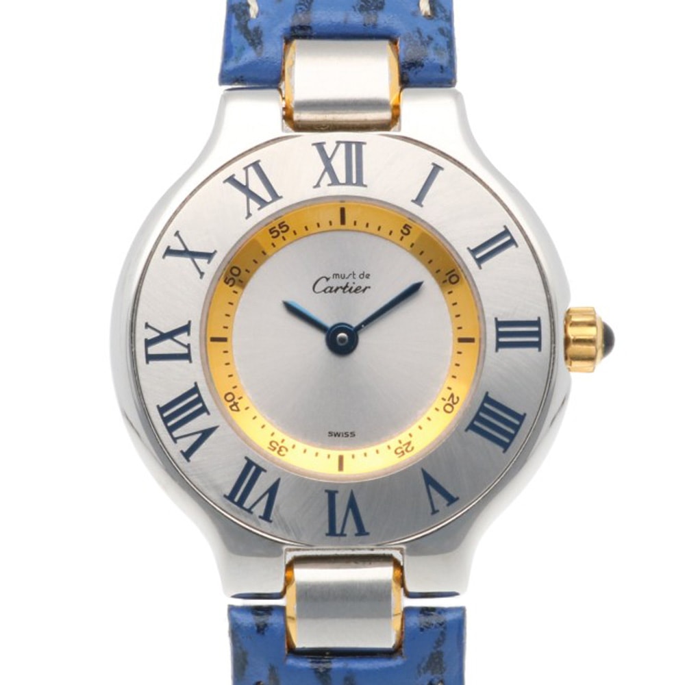 カルティエ マスト21 腕時計 時計 ステンレススチール W1007718 クオーツ レディース 1年保証 CARTIER 中古