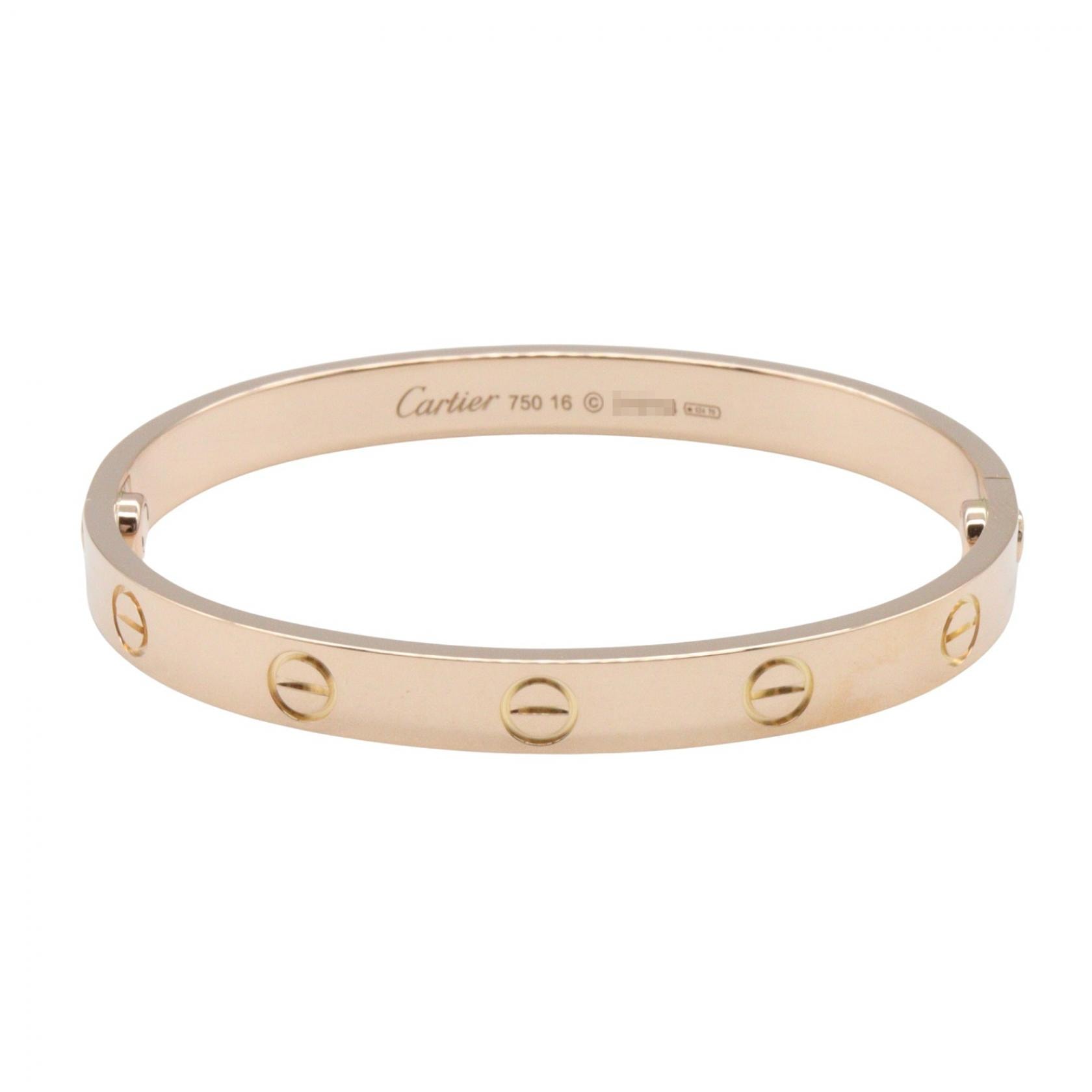 カルティエ CARTIER ラブブレス ブレスレット アクセサリー K18PG(ピンクゴールド) レディース ゴールド系 【中古】