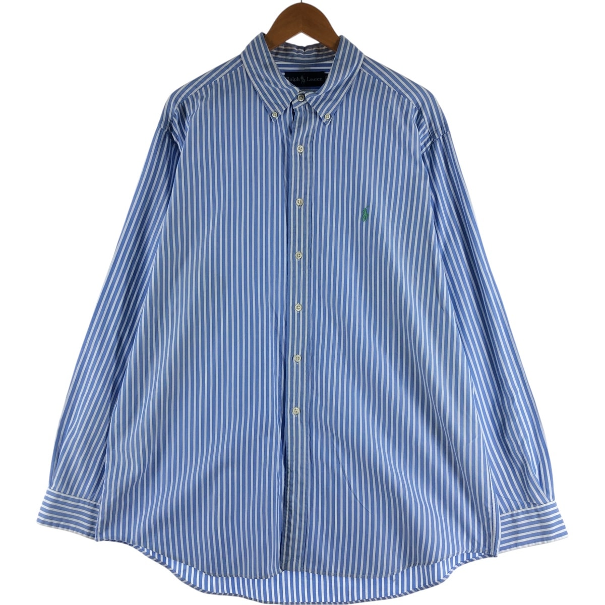 古着 ラルフローレン Ralph Lauren 長袖 ボタンダウンストライプシャツ メンズXL相当/eaa533600