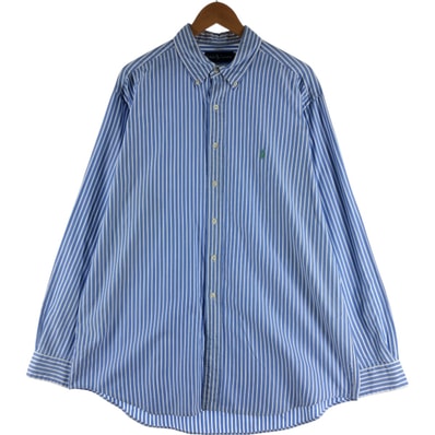 古着 ラルフローレン Ralph Lauren 長袖 ボタンダウンストライプシャツ メンズXL相当/eaa533600