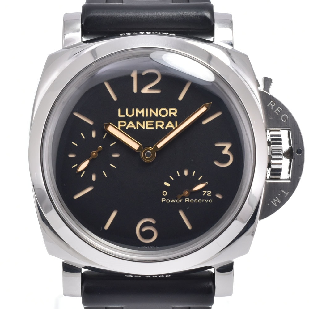 パネライ PANERAI PAM00423 ルミノール 1950 3デイズ ブラック 手巻き メンズ 美品 箱・保証書付き 腕時計 L#150909