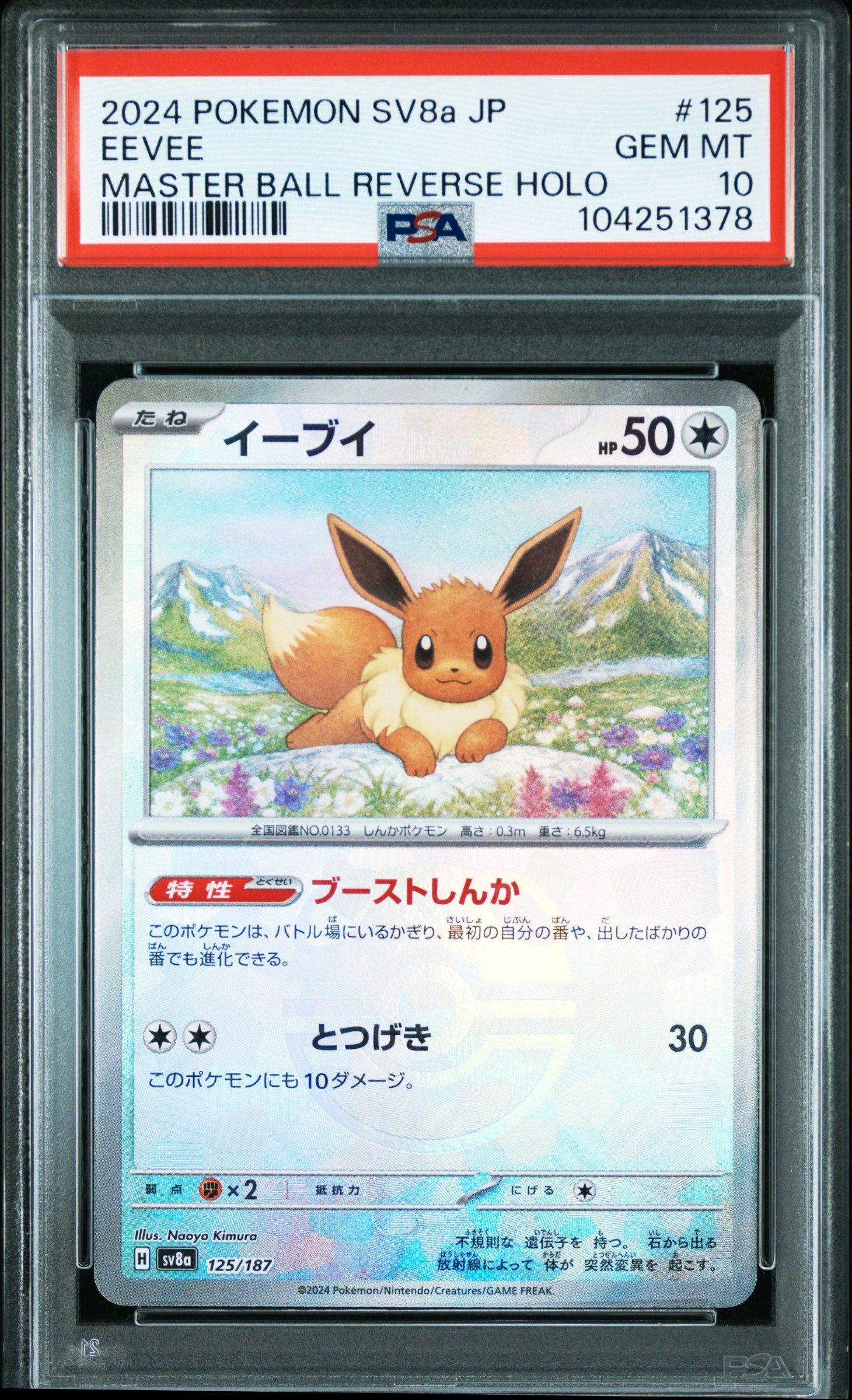 イーブイ :マスターボールミラー [SV8a 125/187](ハイクラスパック「テラスタルフェスex」)