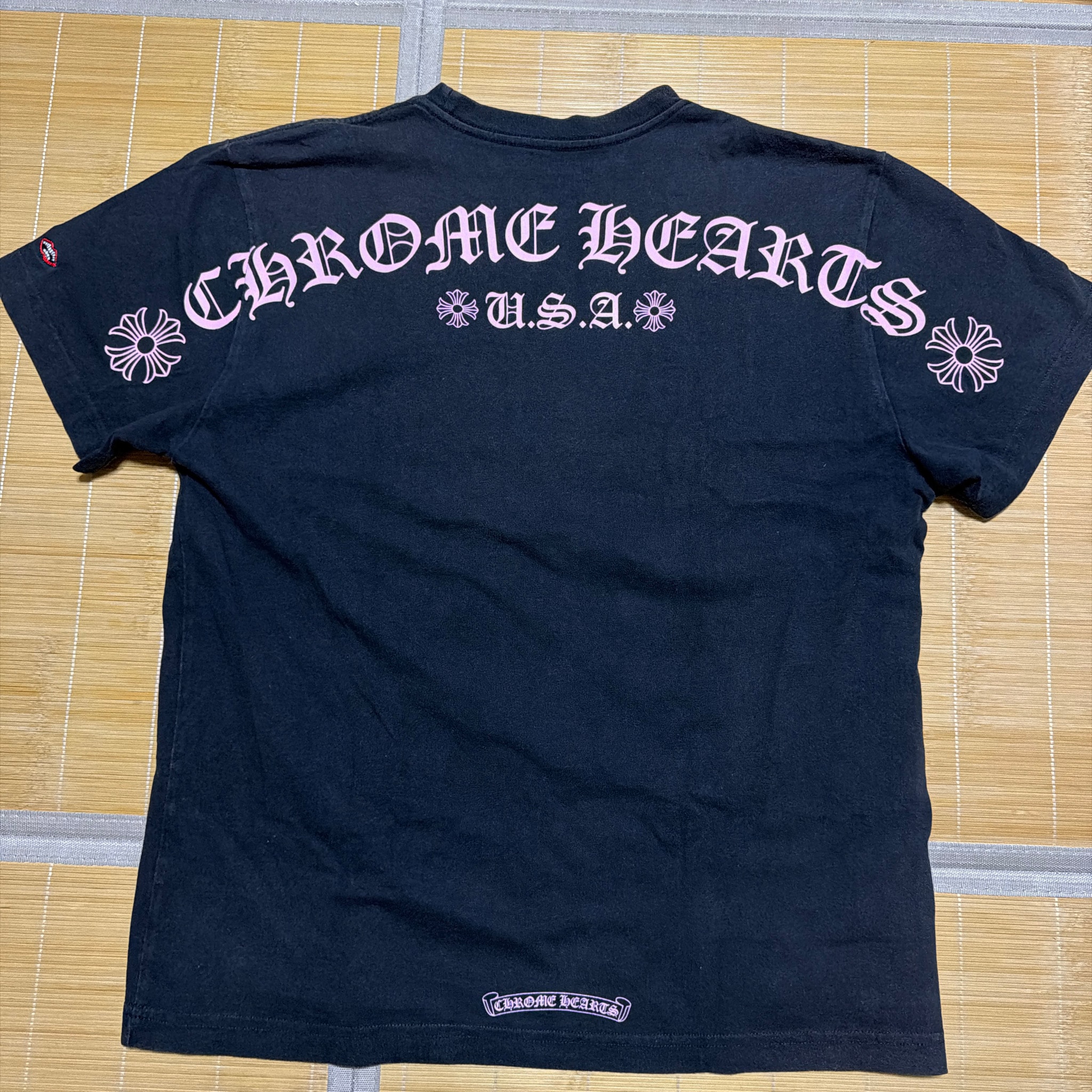 C (やや傷や汚れあり)】CHROME HEARTS MATTY BOY PINK tシャツ L USA L