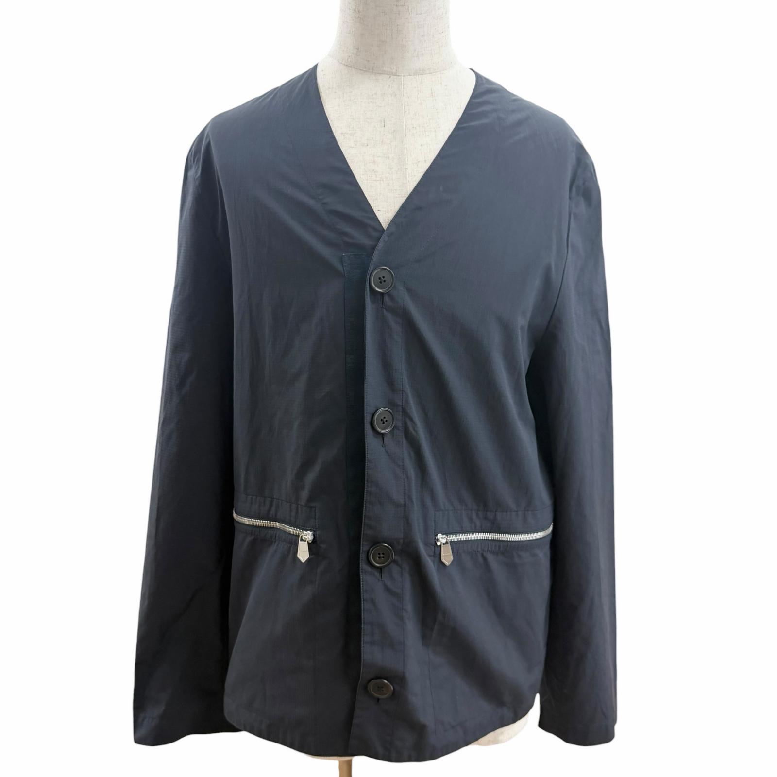 美品 エルメス ブルゾン ネイビー メンズ 50