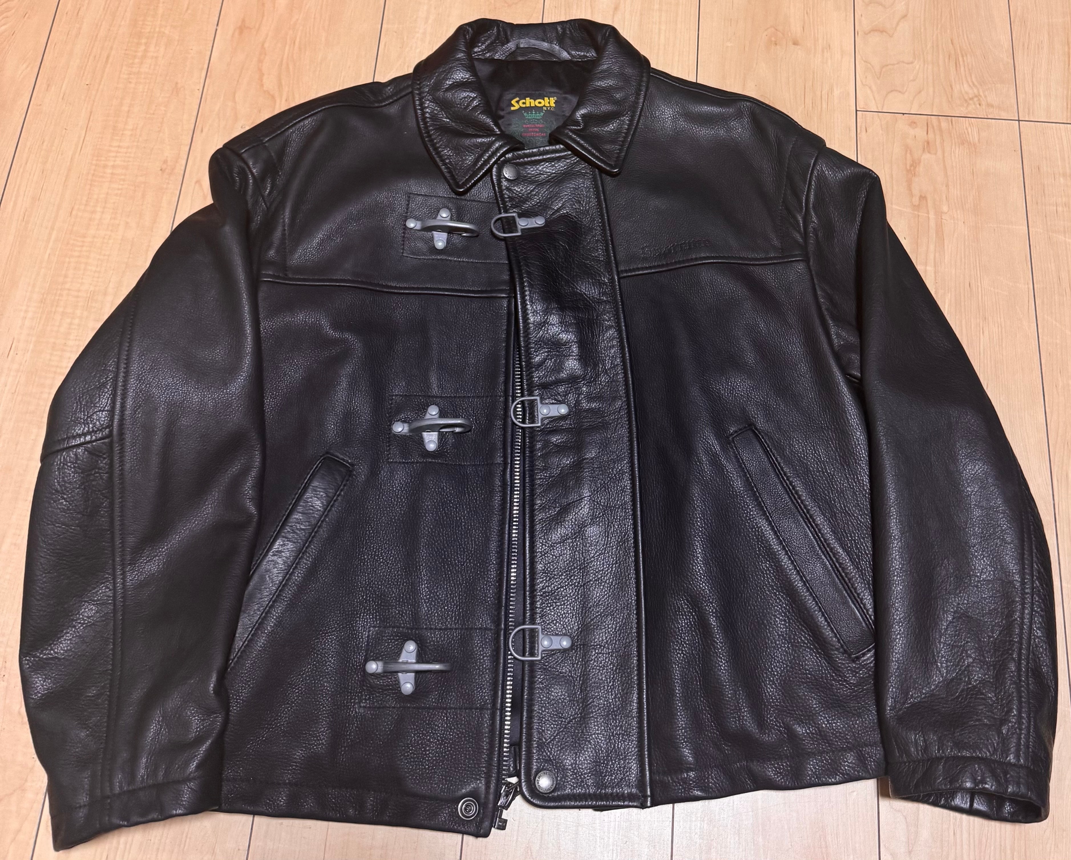 Supreme x Schott Leather Clip Jacket "Black"