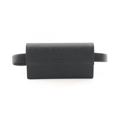 プラダ PRADA ウエストバッグ バッグ サフィアーノレザー レディース ブラック系 【中古】