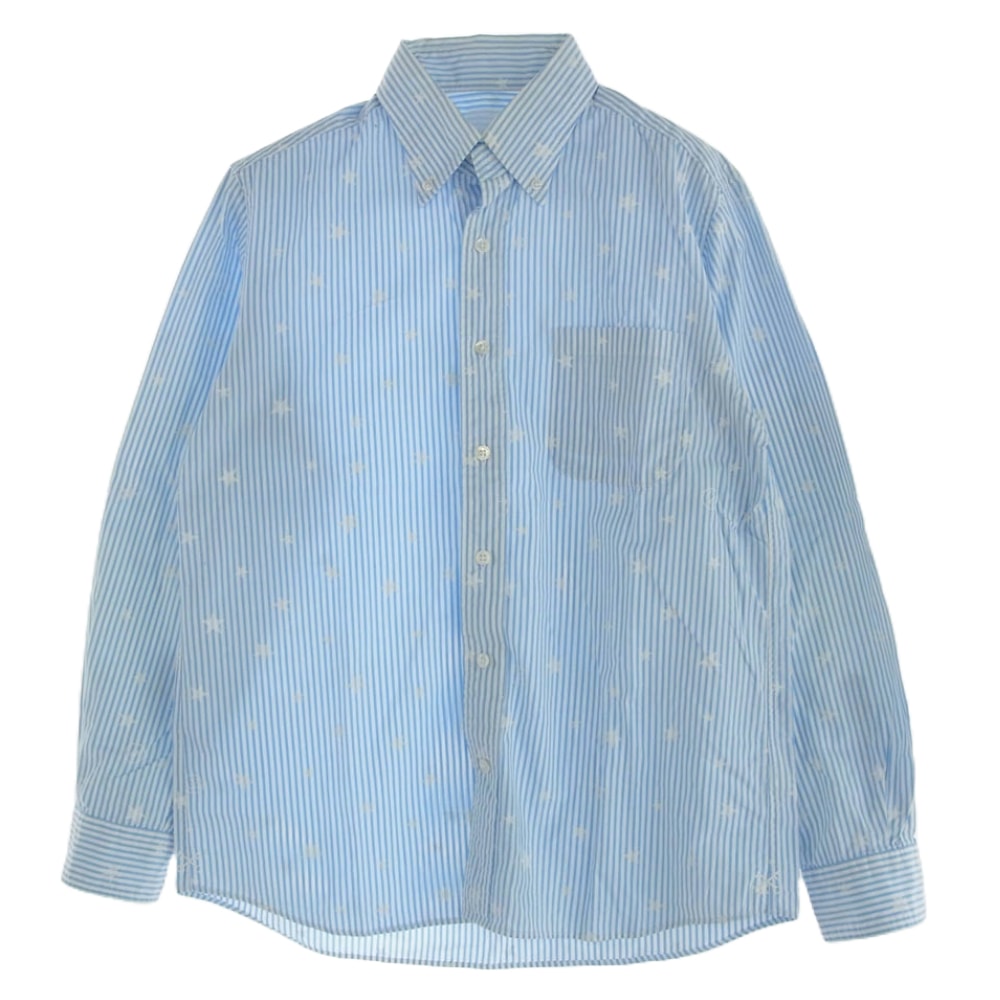 uniform experiment ユニフォームエクスペリメント 長袖シャツ UE-101019 スター ストライプ ボタンダウン 長袖シャツ ブルー系 ホワイト系 1【中古】