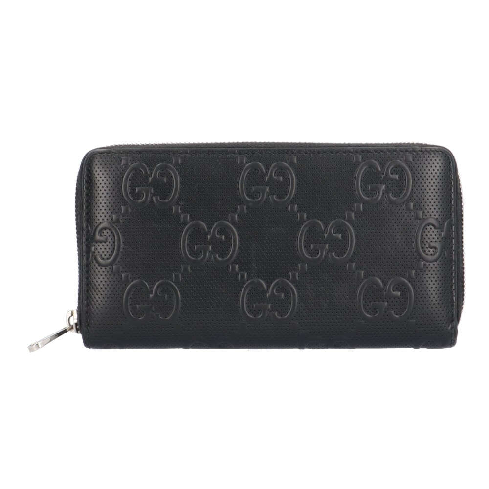 グッチ GGエンボス 長財布 レザー 625558 ユニセックス GUCCI  中古
