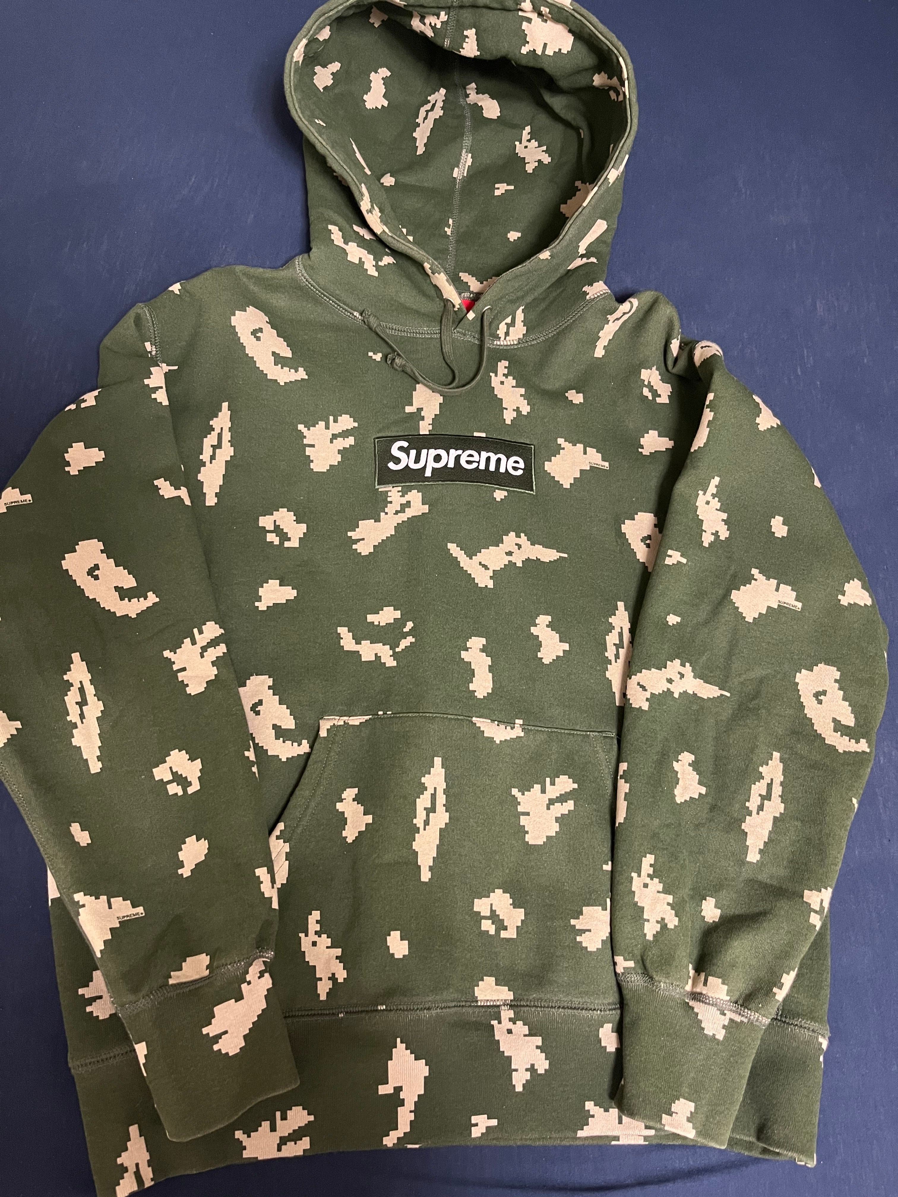 Supreme Box Logo Hooded Sweatshirt "Olive Russian Camo" (21FW)