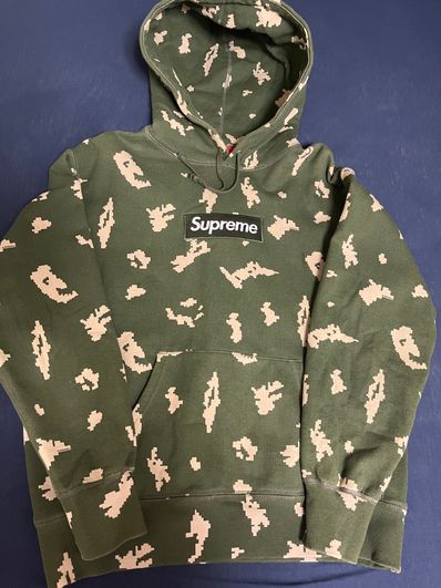 Supreme Box Logo Hooded Sweatshirt "Olive Russian Camo" (21FW)