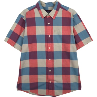 古着 パタゴニア Patagonia ORGANIC COTTON オーガニックコットン 53962SP15 半袖 コットン チェックシャツ メンズM相当/eaa640026