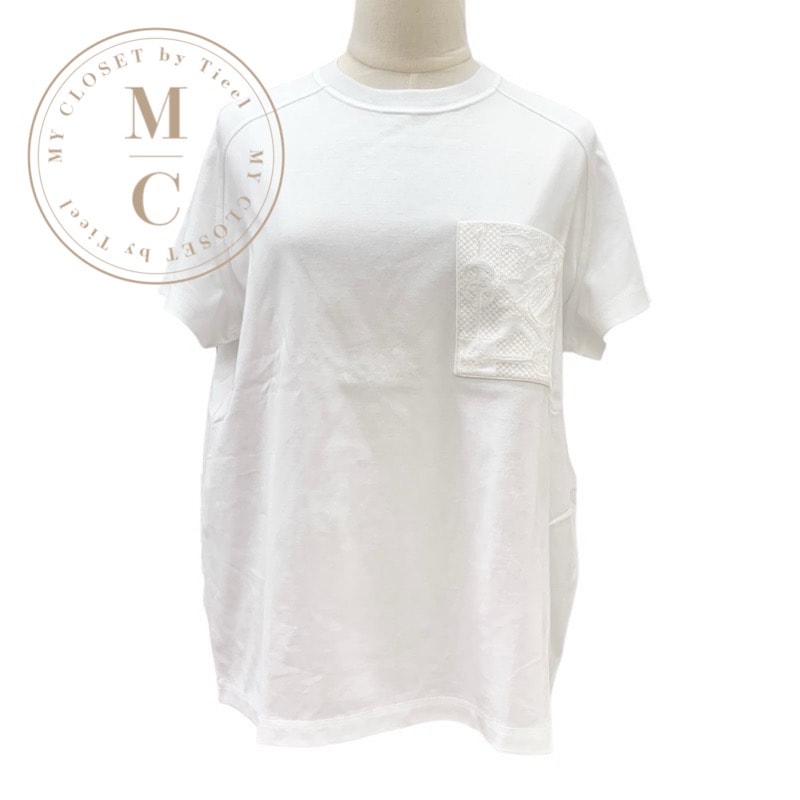 未使用 エルメス HERMES トップス Tシャツ クリケティス コットン ホワイト