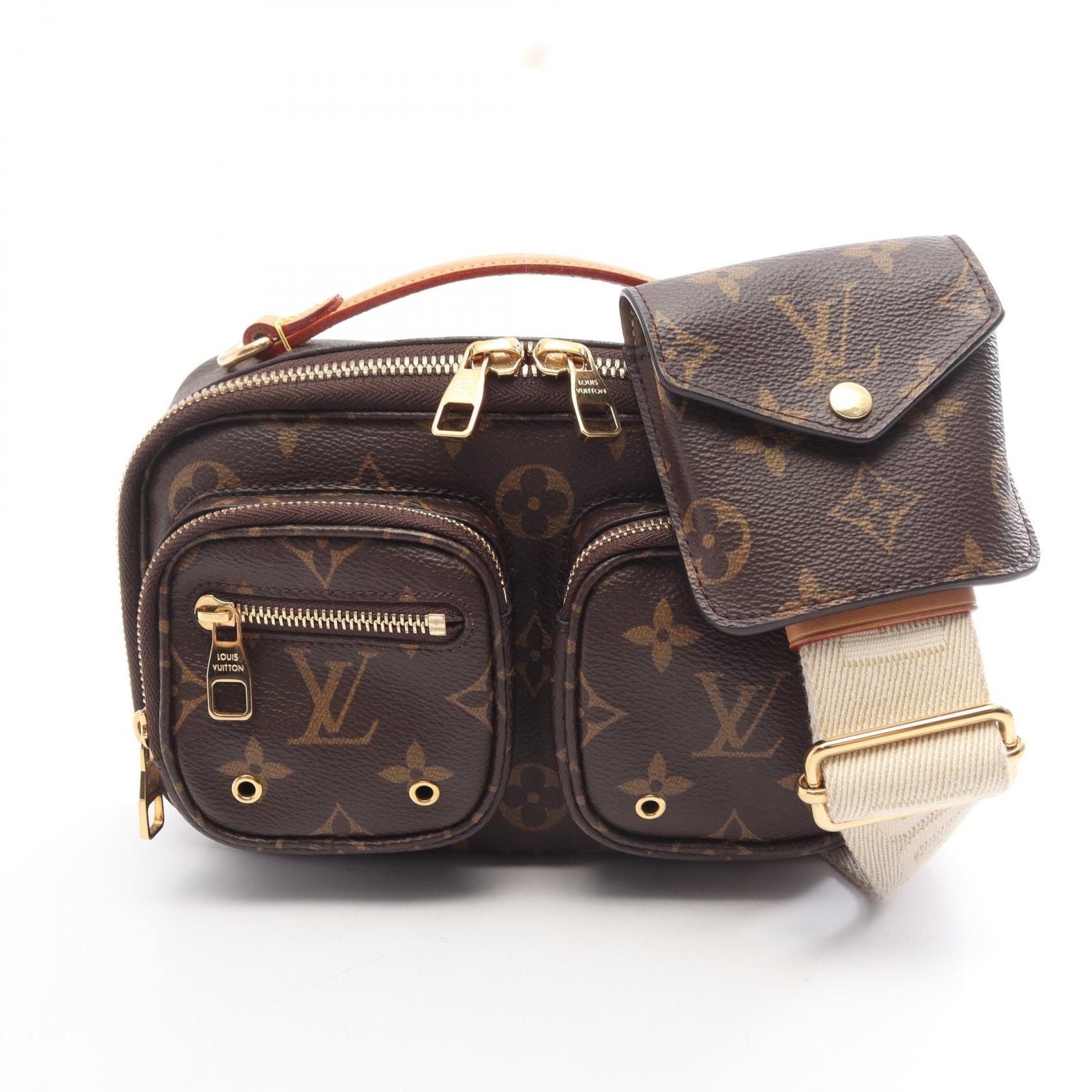 ルイ・ヴィトン LOUIS VUITTON ユーティリティ クロスボディ モノグラム 2WAY ハンドバッグ バッグ PVCコーティングキャンバス レザー レディース ブラウン系 M80446 【中古】