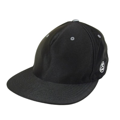 STUSSY ステューシー キャップ バックロゴ サテン キャップ 帽子 ブラック系【中古】