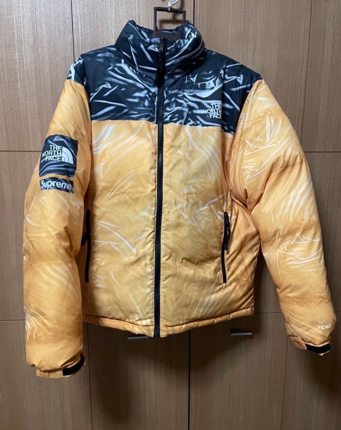 Supreme x The North Face Trompe Loeil Printed Nuptse Jacket "Yellow"