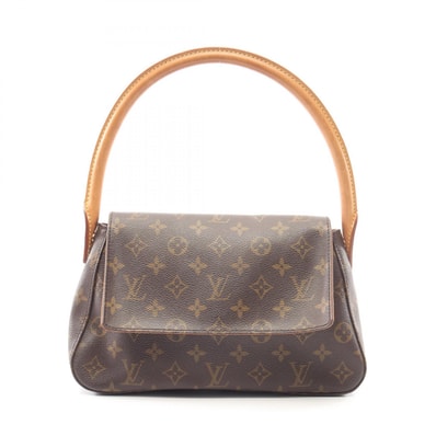 ルイ・ヴィトン LOUIS VUITTON ミニルーピング ハンドバッグ バッグ PVCコーティングキャンバス レザー モノグラム レディース ブラウン系 M51147 【中古】