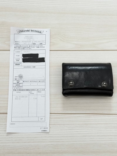 値下げ交渉可能 / 正規品!購入証明付き!CHROME HEARTS クロムハーツ 3フォールド ウォレット 財布