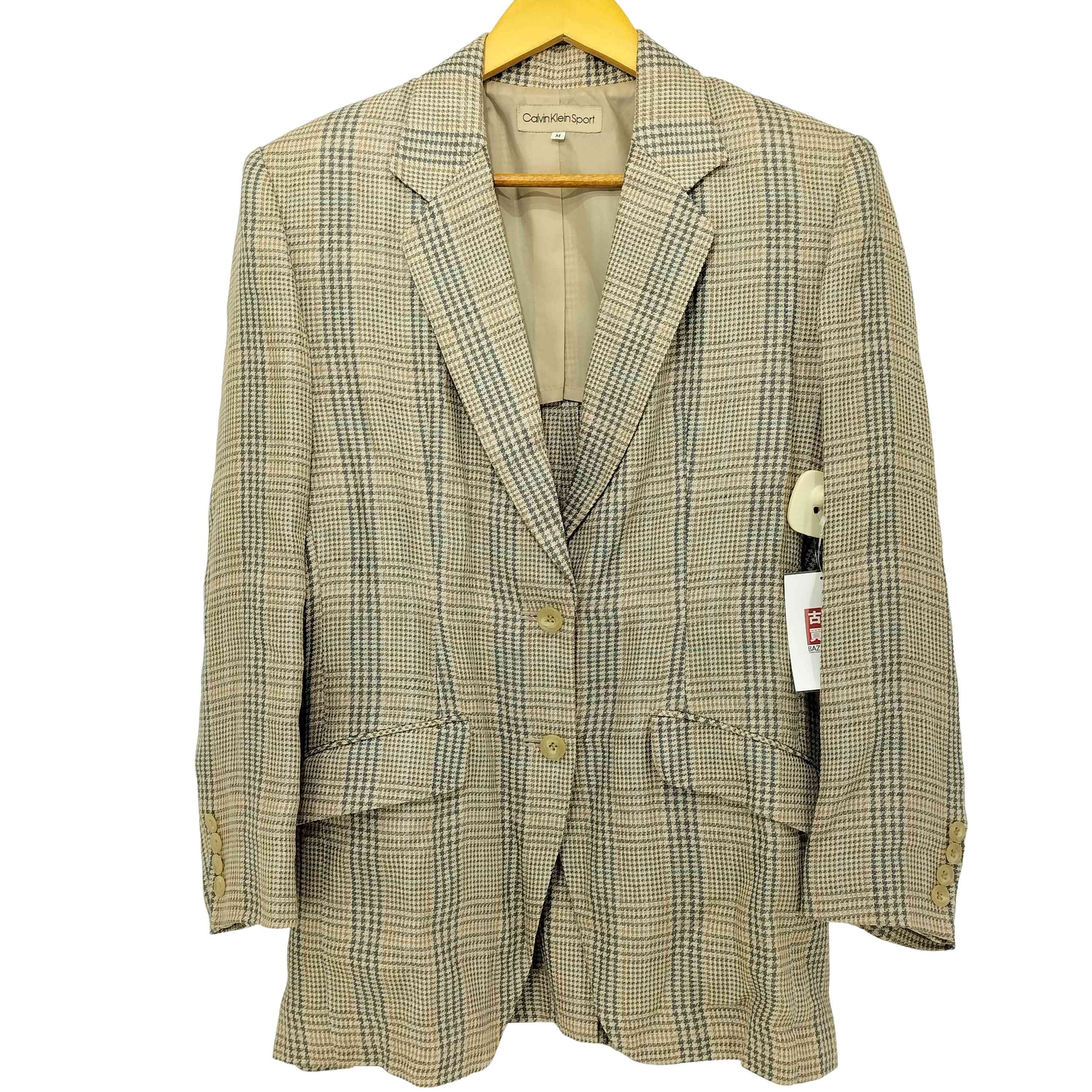 シルク混 グレンチェック 背抜き ツイード 2B テーラードジャケット【1139855074474】