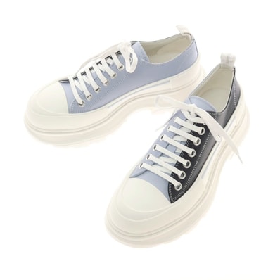 【中古】【未使用】アレキサンダーマックイーン Alexander McQueen スニーカー ネイビーxサックス系【サイズ42】【メンズ】