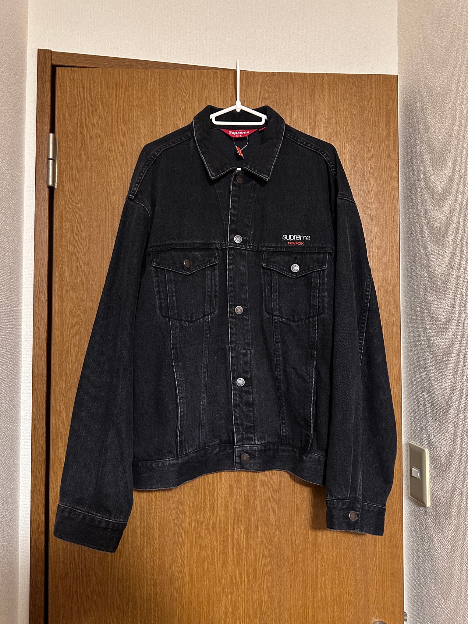 Supreme デニムトラッカージャケット ブラック L 25ss
