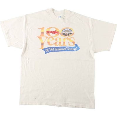 古着 90年代 ヘインズ Hanes Eagle Food Centers アドバタイジングTシャツ USA製 メンズL相当 ヴィンテージ/eaa642698