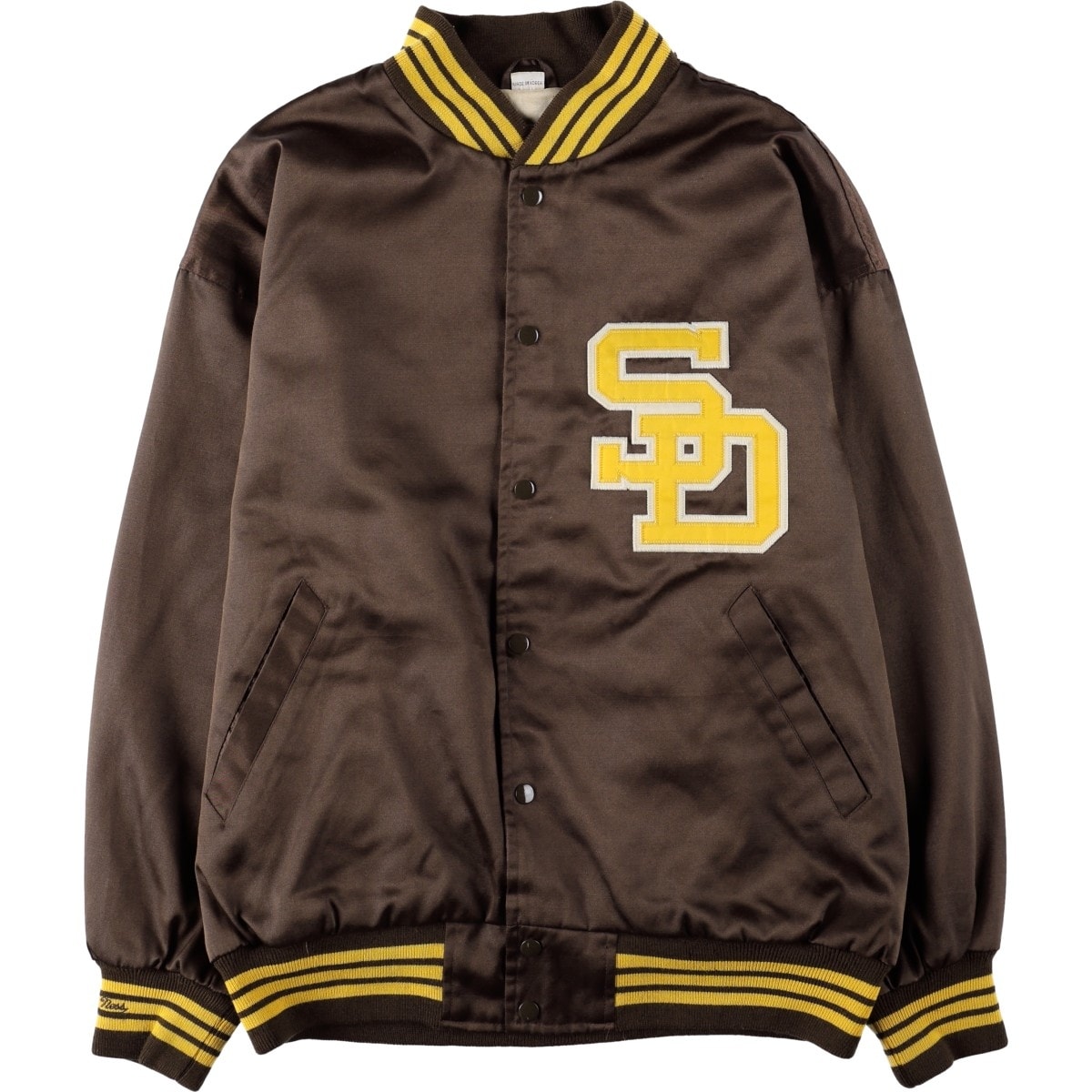 古着 00年代 Mitchell&Ness MLB SAN DIEGO PADRES サンディエゴパドレス スタジャン アワードジャケット バーシティジャケット メンズXXL相当/eaa679041