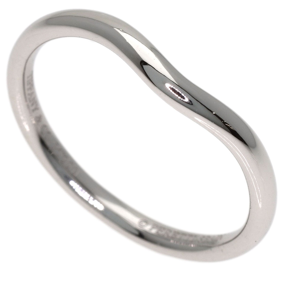 TIFFANY&Co. ティファニー カーブドバンド リング・指輪 PT950 レディース [中古]