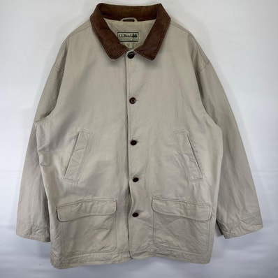 古着 エルエルビーン L.L.Bean ダック ジャケット ハンティング カバーオールジャケット 大きいサイズ 2XL ベージュ系 メンズ