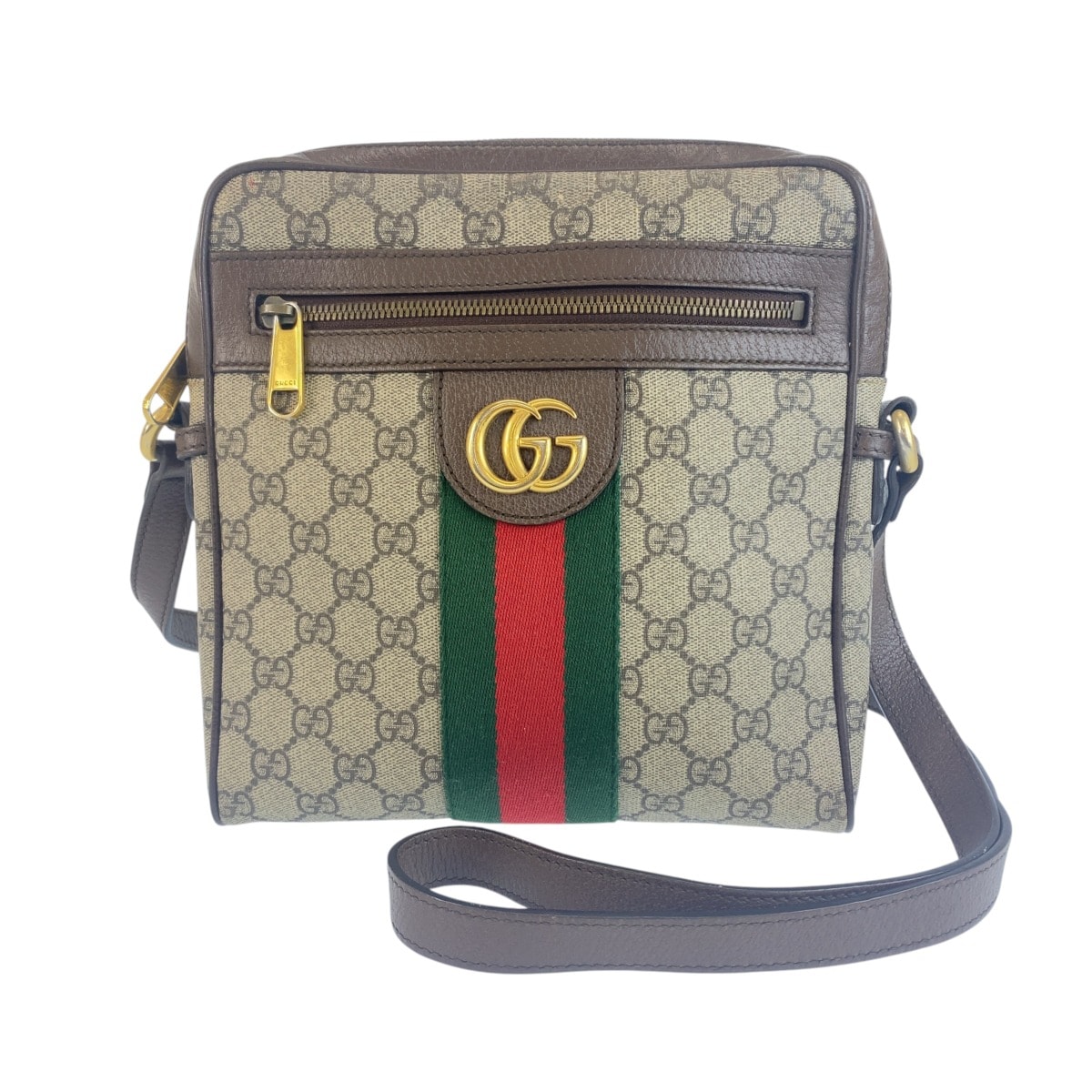 GUCCI グッチ オフィディア マーモント GGスプリームキャンバス レザー/ ショルダーバッグ メッセンジャーバッグ 1-0295776 【中古】