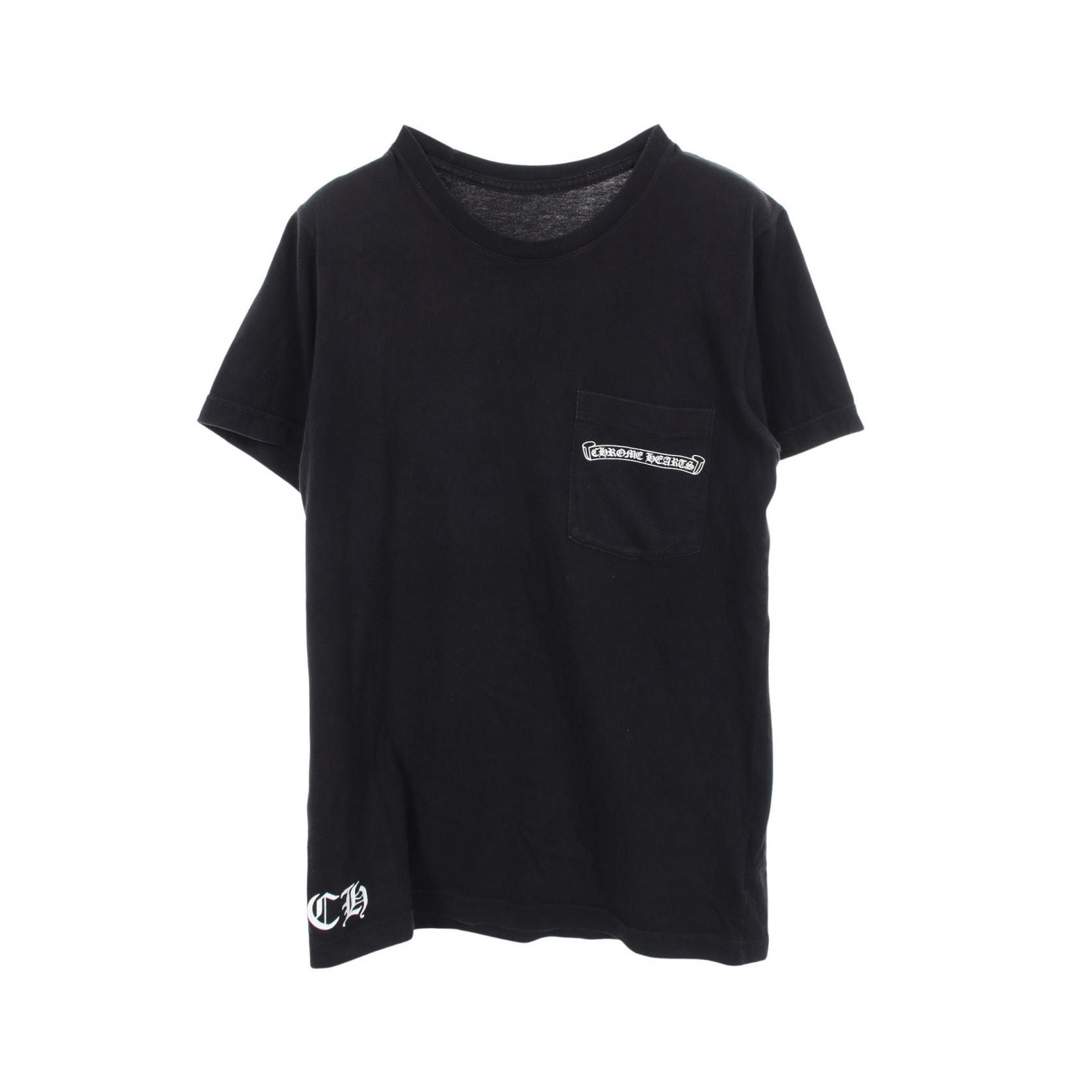 クロムハーツ CHROME HEARTS ラージスターTシャツ 半袖Tシャツ 衣料品 トップス コットン メンズ ブラック系 【中古】