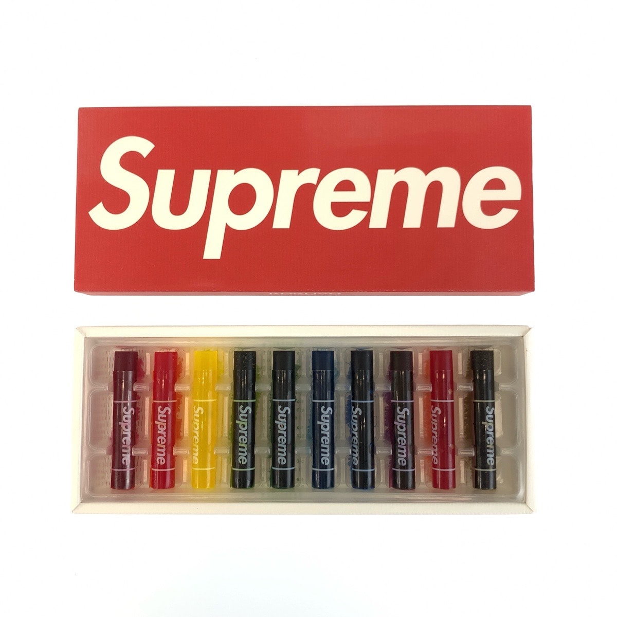 超美品 Supreme シュプリーム Kokuyo Translucent Crayons マルチカラー ロウ/ クレヨン 10色クレヨン 604440 【中古】