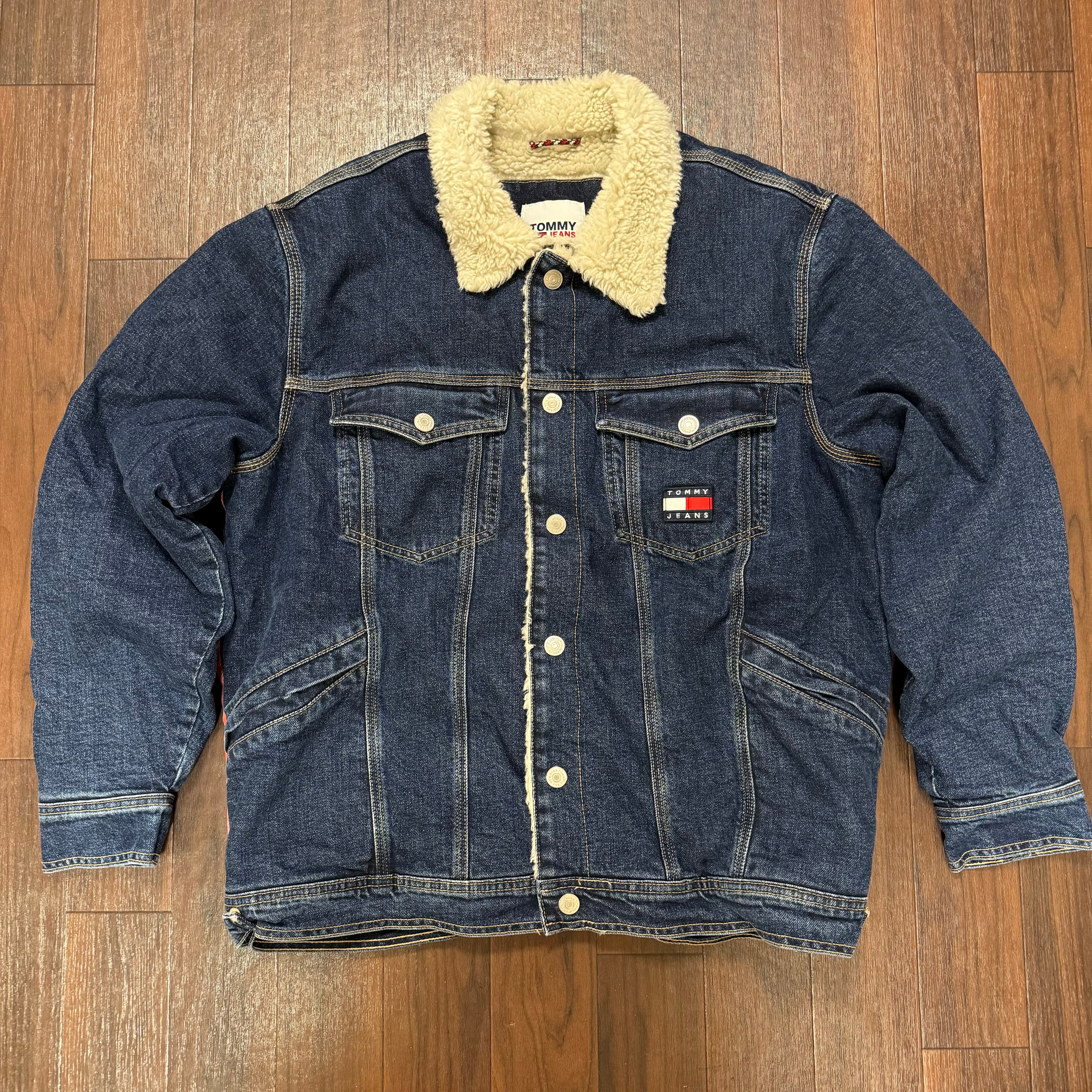 新品 Tommy Jeans アーカイブ ボアデニムジャケット M インディゴ 正規品 品番DM14863000
