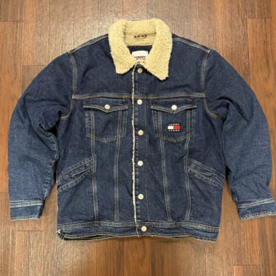 新品 Tommy Jeans アーカイブ ボアデニムジャケット M インディゴ 正規品 品番DM14863000