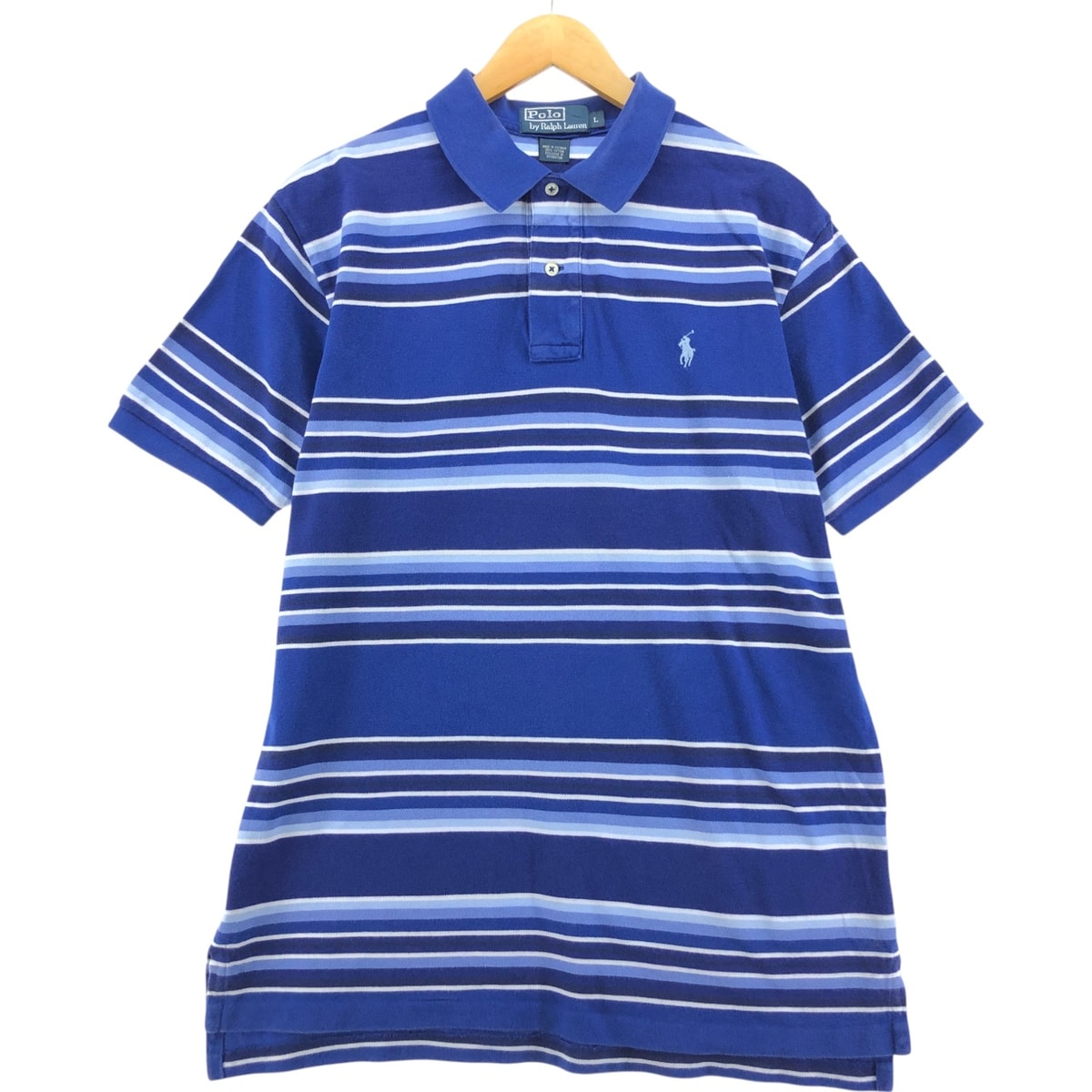 古着 ラルフローレン Ralph Lauren POLO by Ralph Lauren 半袖 ボーダー ポロシャツ メンズL相当/eaa554692