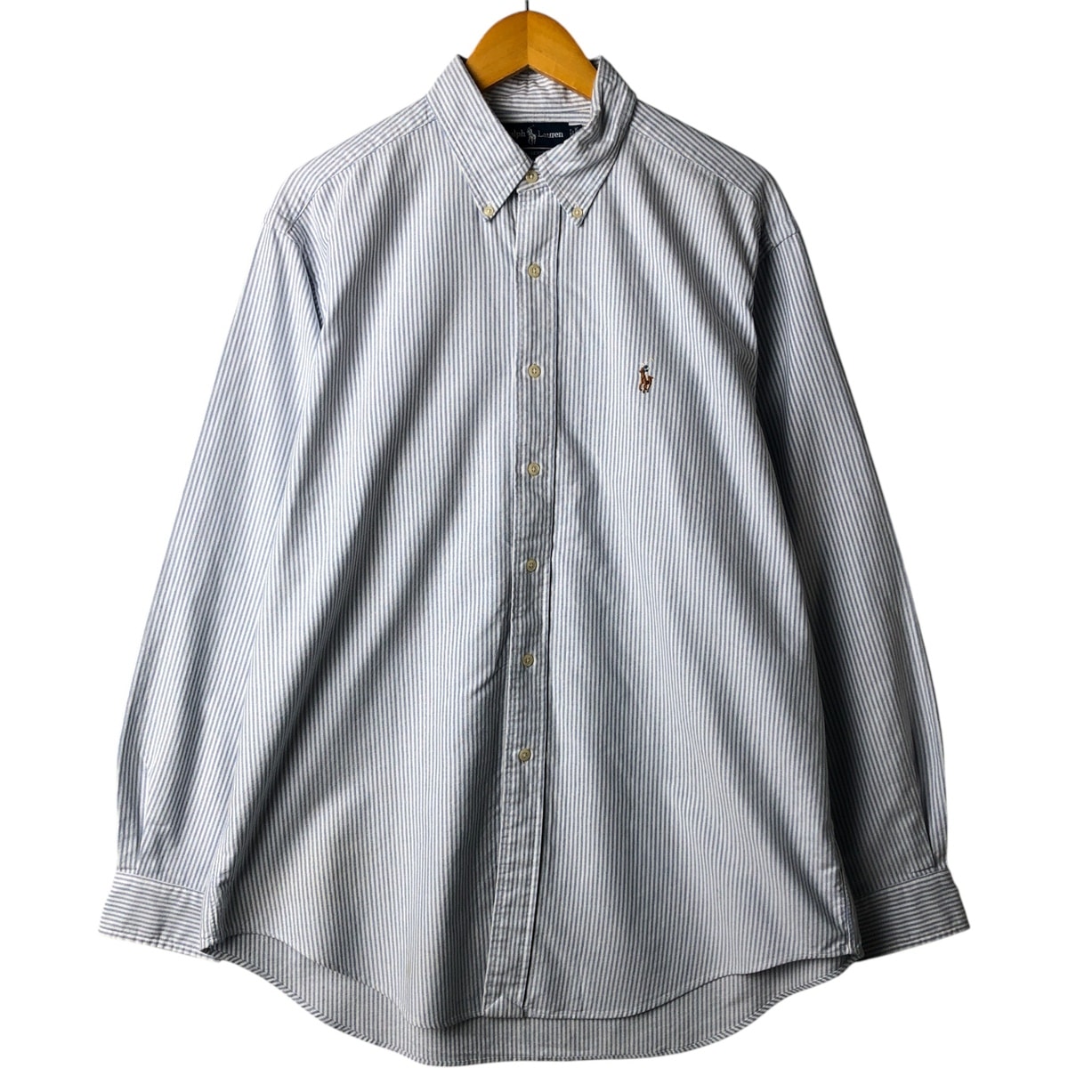 古着 ラルフローレン Ralph Lauren YARMOUTH 長袖 ボタンダウンストライプシャツ メンズL相当/eaa568436