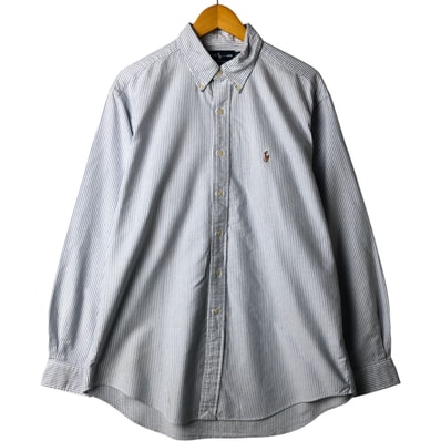 古着 ラルフローレン Ralph Lauren YARMOUTH 長袖 ボタンダウンストライプシャツ メンズL相当/eaa568436