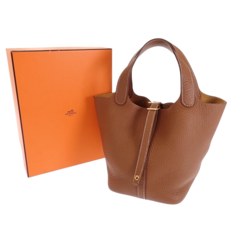 エルメス ピコタンロックPM ハンドバッグ ブラウン【中古】【Aランク】
