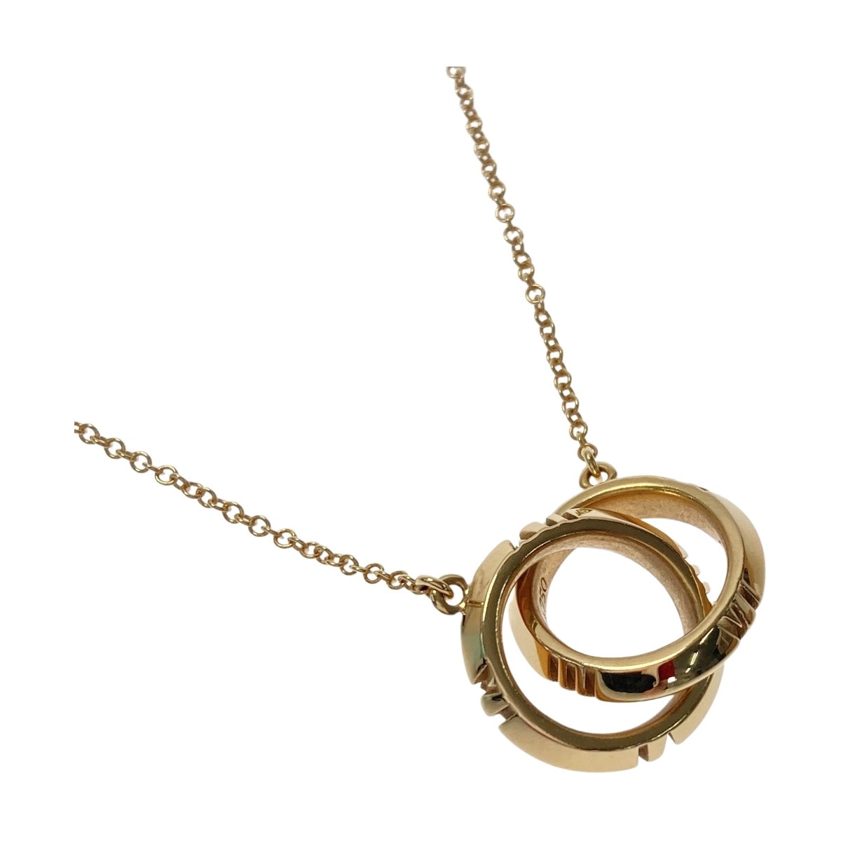 Tiffany & Co. ティファニー アトラス X クローズド インターロッキング ネックレス K18YG 箱有