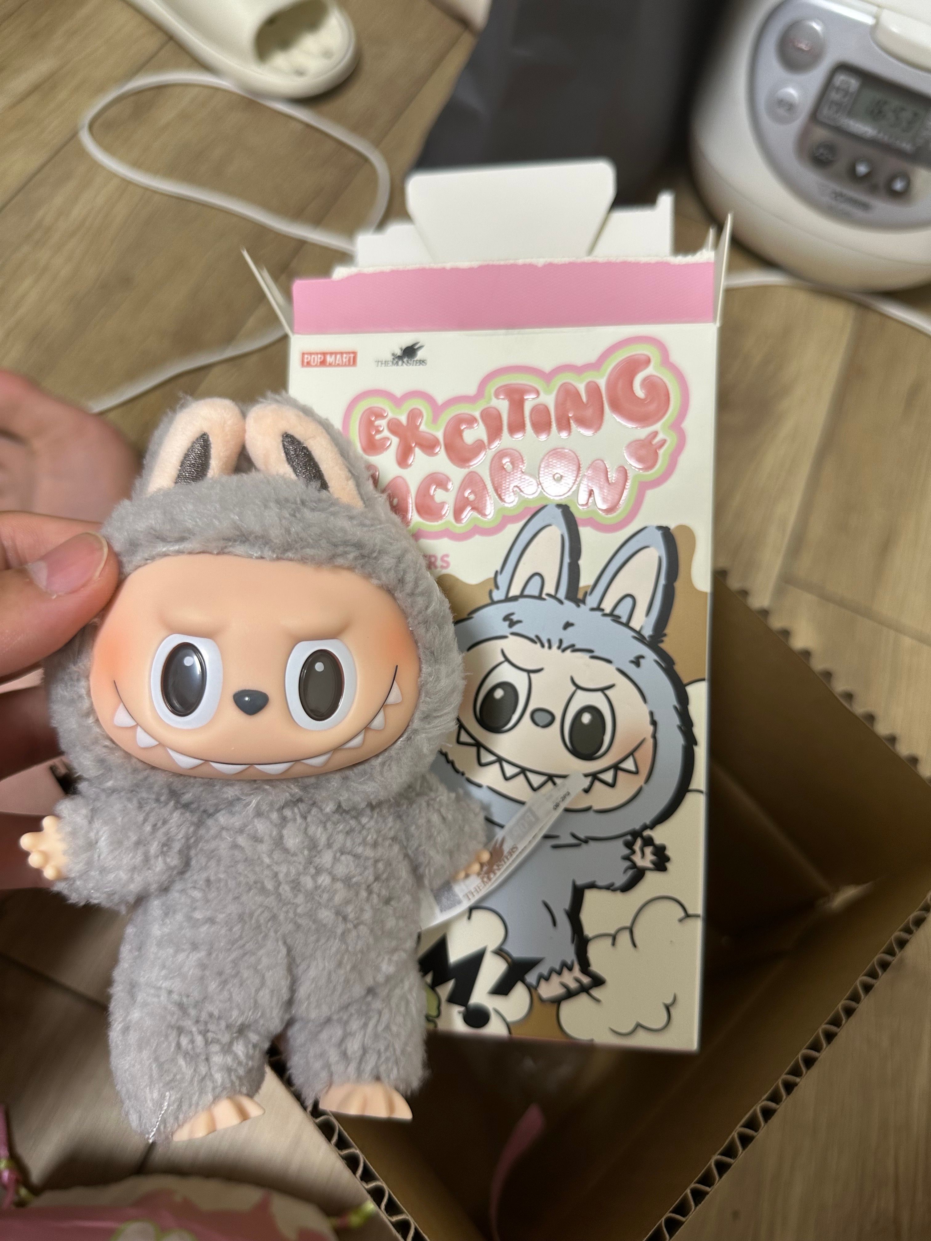 POP MART THE MONSTERS (LABUBU) Exciting Macaron Plush Series SESAME BEAN