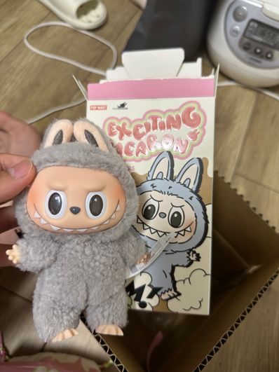 POP MART THE MONSTERS (LABUBU) Exciting Macaron Plush Series SESAME BEAN