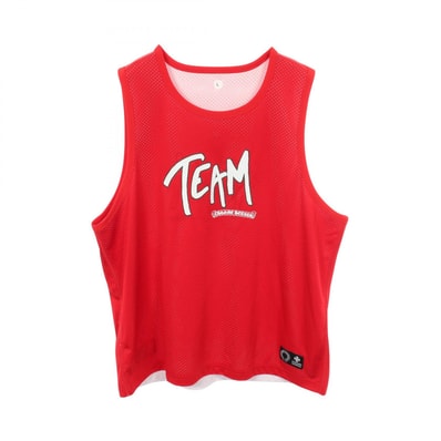 クロムハーツ CHROME HEARTS Chrome Hearts × MATTY BOY TEAM リバーシブル メッシュ タンクトップ 衣料品 トップス ナイロン メンズ レッド系 / ホワイト系 【中古】