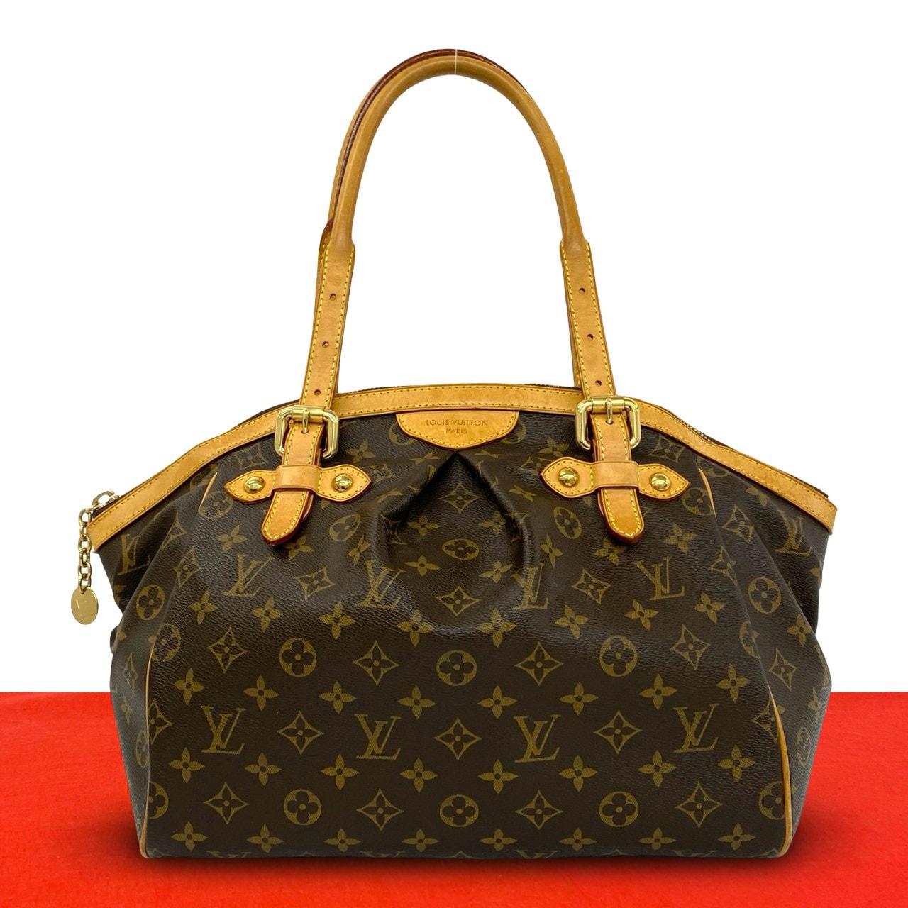 LOUIS VUITTON ルイヴィトン ティヴォリ GM モノグラム PVC レザー ショルダーバッグ ブラウン
 60401