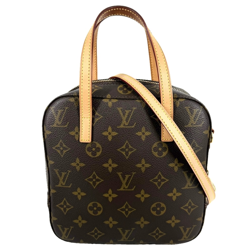 LOUIS VUITTON ルイヴィトン 2WAY スポンティーニ ハンドバッグ ショルダーバッグ 肩掛け 斜め掛け M47500 モノグラムキャンバス    ブラウン 茶 ゴールド金具 レディース【中古品】