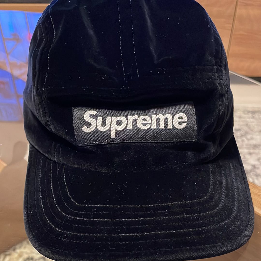Supreme Velvet Camp Cap "Black"
