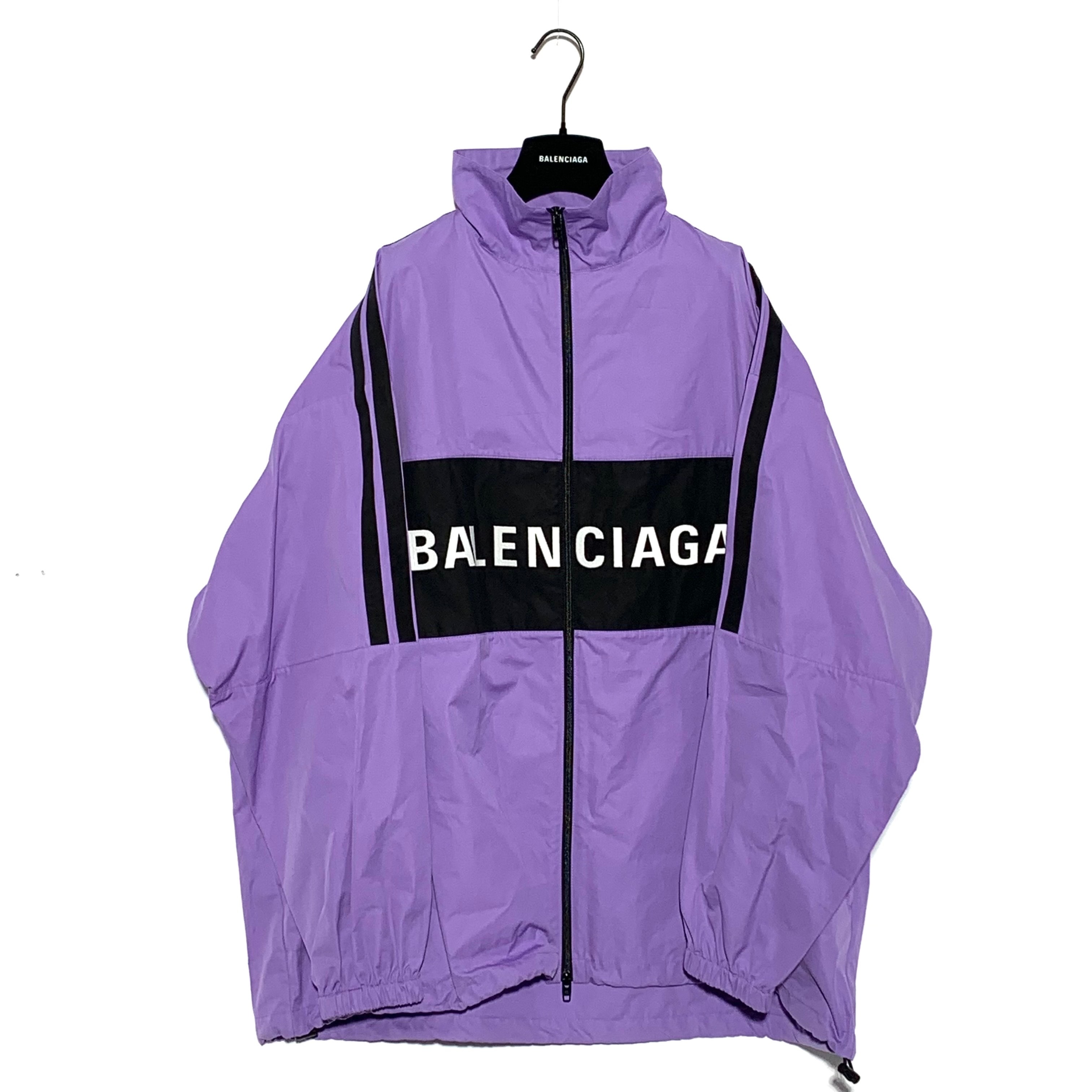 BALENCIAGA フロントロゴ ジップアップ ジャケット パープル