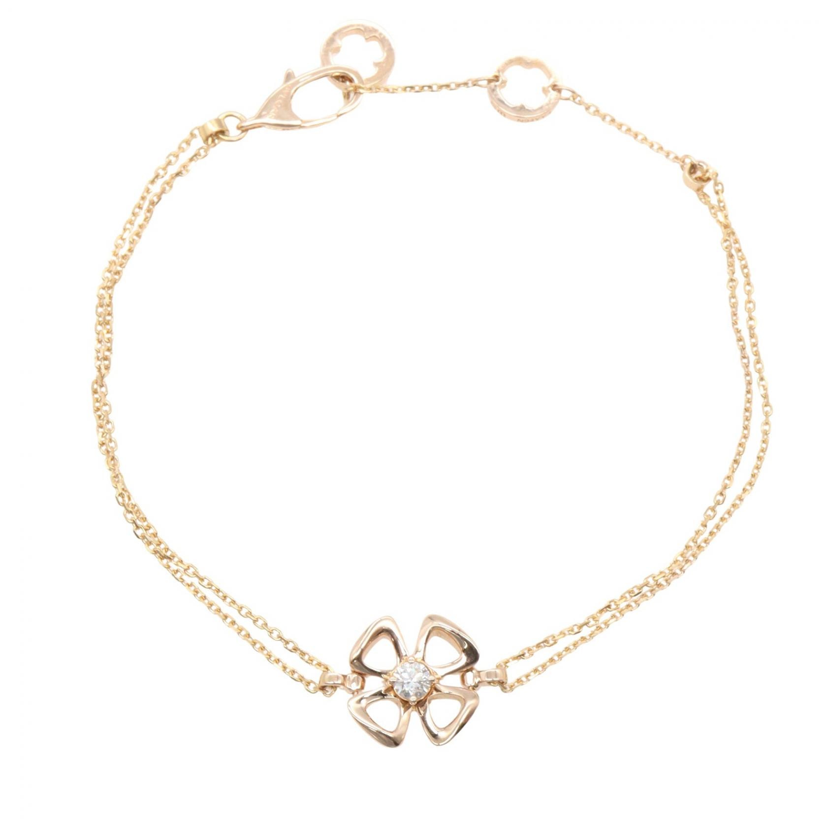 ブルガリ BVLGARI フィオレバー SM 1PD ブレスレット ブレスレット アクセサリー K18PG(ピンクゴールド) ダイヤモンド レディース ゴールド系 / クリア系 【中古】